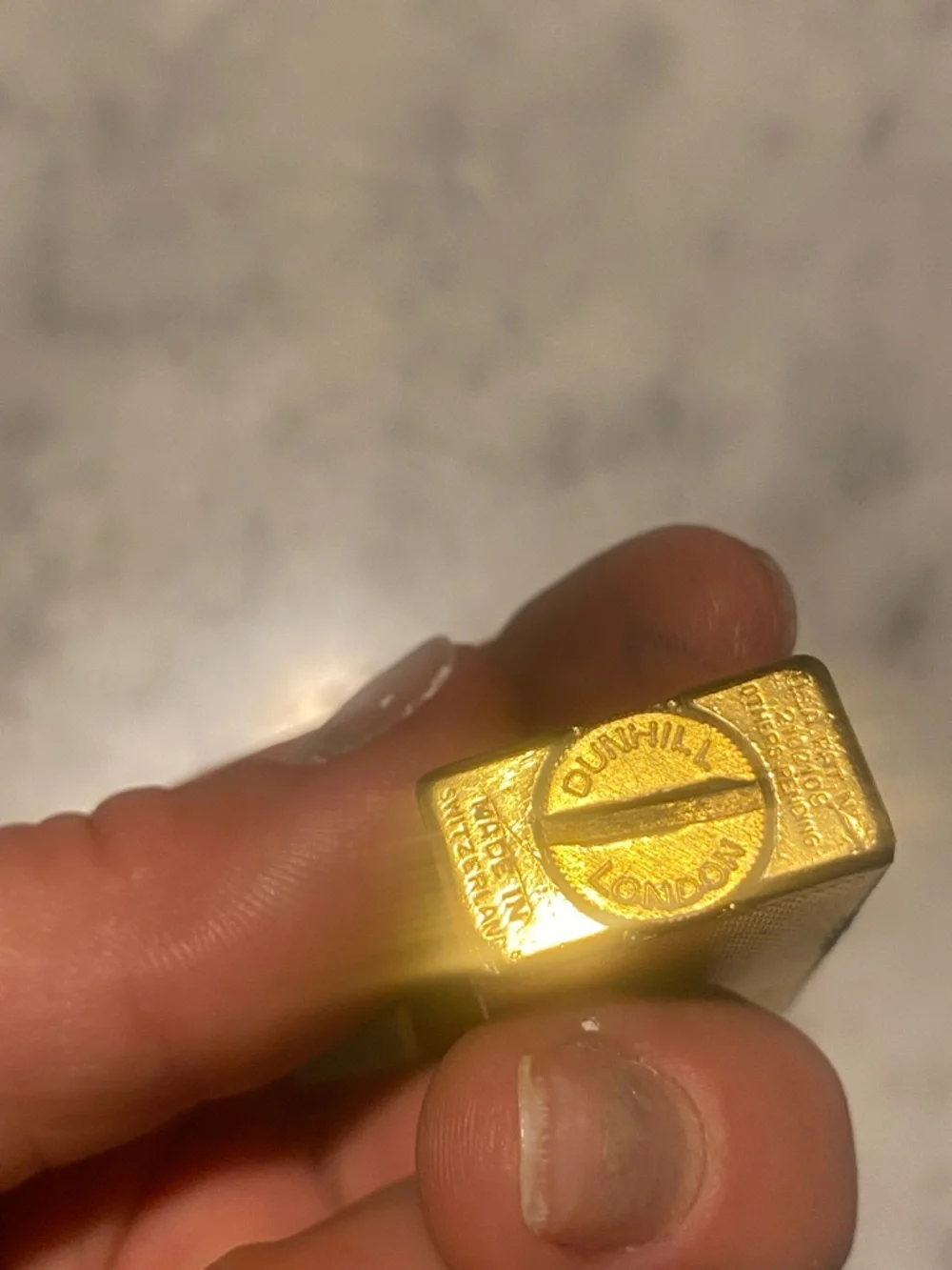 Dunhill Gold Textured lighter